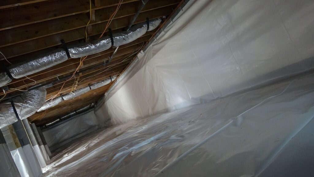 How To Lay Plastic In Crawl Space