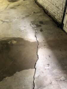basement concrete crack repair image
