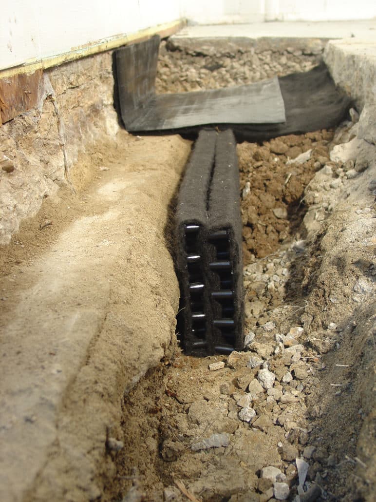 crawl space waterproofing drainage