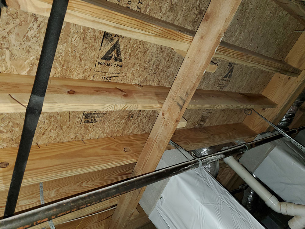 Like New Subfloor and Joists after Soda Blasting for Mold in Crawl Space