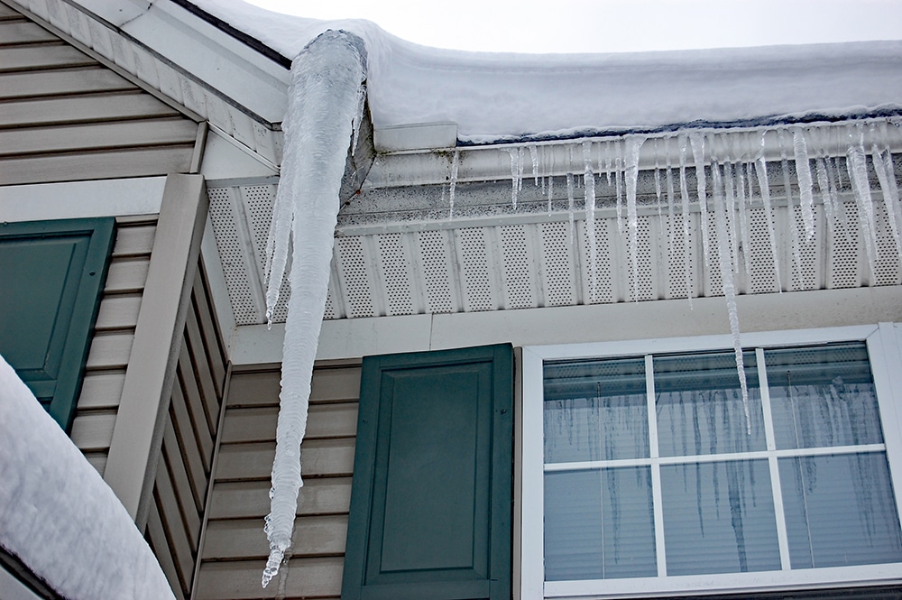 attic insulation ice dams