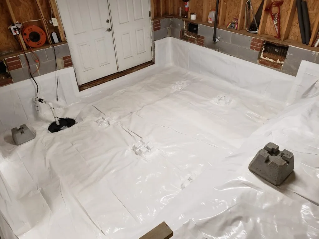 5 Crusoe Cove Crawlspace During 28 05-20 Image of crawl space encapsulation