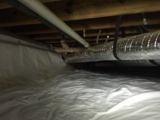 image of crawl space vapor barrier