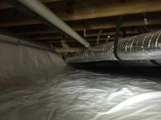 image of crawl space vapor barrier