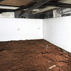 Foam board on crawl space foundation walls
